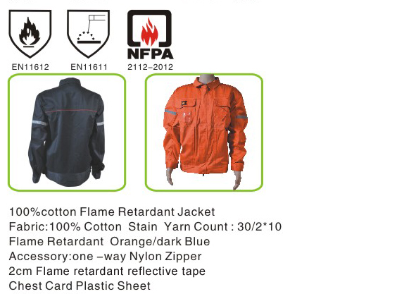 100%cotton Flame Retardant Jacket